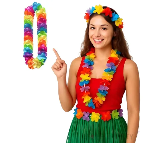 naszyjnik hawajski satynowy mix godan 45 50 cm