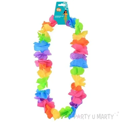 naszyjnik hawajski satynowy mix pastelowy godan 50 cm