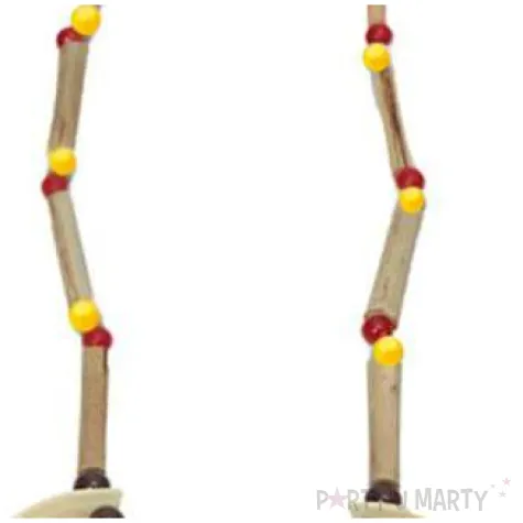 naszyjnik indianski z zebami czerwono zolty fyasa