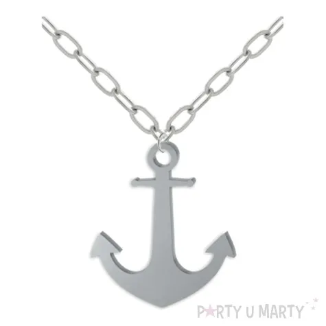 naszyjnik kotwica na lancuszku srebrna 6 cm