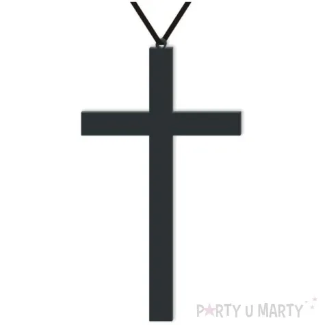 naszyjnik krzyz classic xl czarny 24 cm