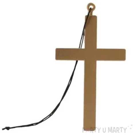 naszyjnik krzyz ksiedza brazowy boland 24 cm