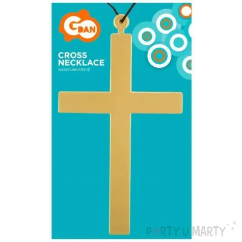 naszyjnik krzyz ksiedza brazowy godan 24 cm
