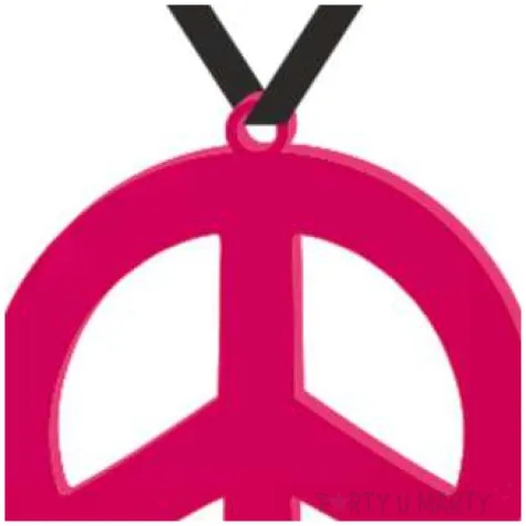 naszyjnik pacyfka classic rozowa 7 cm