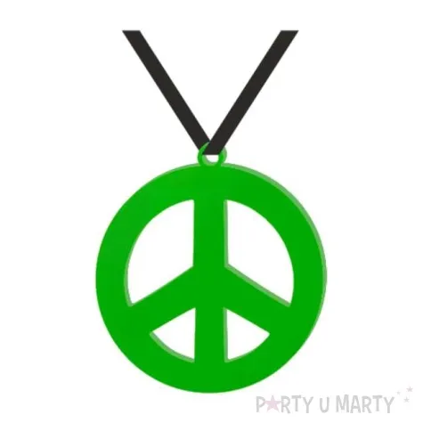 naszyjnik pacyfka classic zielona 7 cm