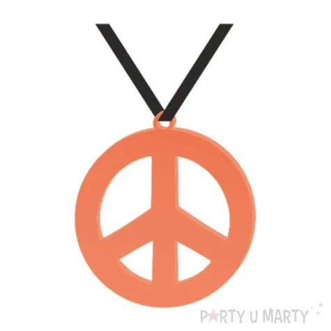 naszyjnik pacyfka neonowa pomaranczowa 7 cm