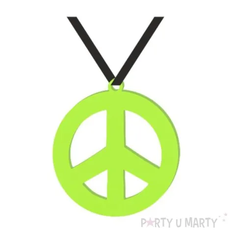 naszyjnik pacyfka neonowa zielona 7 cm