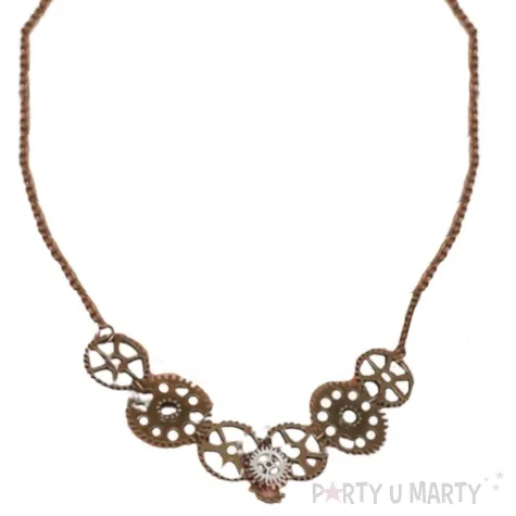 naszyjnik steampunk zebatki brazowy guirca