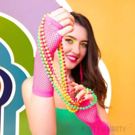 naszyjniki korale neon fyasa 4 szt