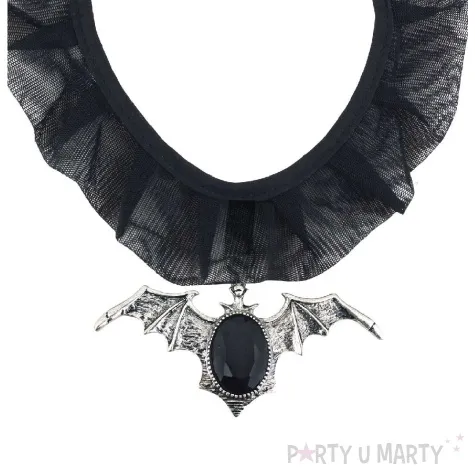 naszyjniki nietoperz z klejnotem choker czarny widmann