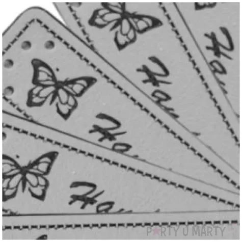 naszywki handmade eko skora szary stoklasa 5 szt