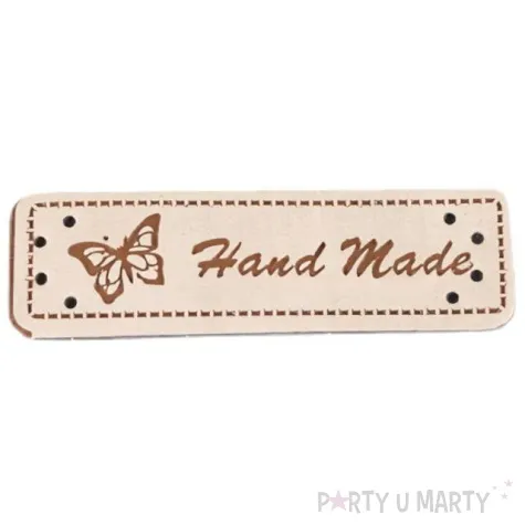 naszywki z ekoskory kremowojasne 5 sztuk