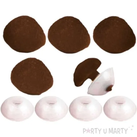 noski bezpieczne aksamitne brazowe stoklasa 11x14 mm 5 szt