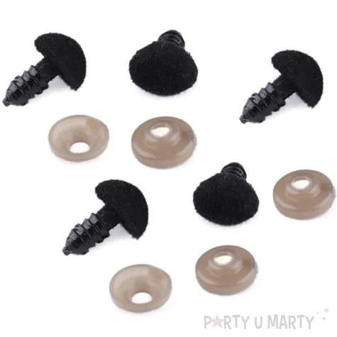 noski bezpieczne aksamitne czarne stoklasa 10x12 mm 5 szt