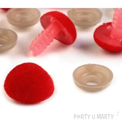 noski bezpieczne aksamitne czerwone stoklasa 11x14 mm 5 szt