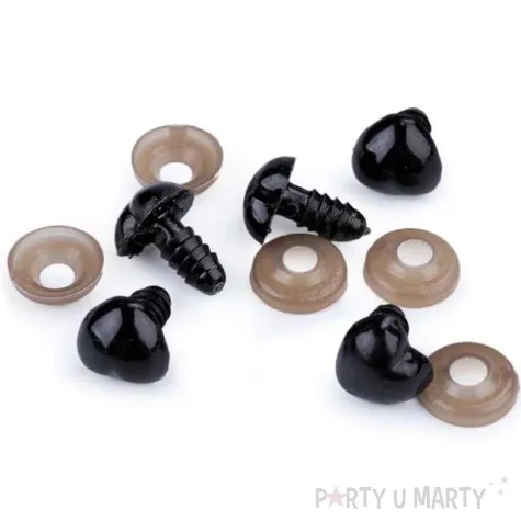 noski bezpieczne serce czarne stoklasa 13x12 mm 5 szt