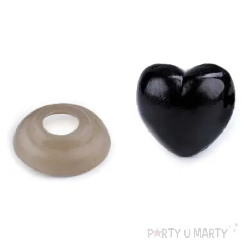 noski bezpieczne serce czarne stoklasa 13x12 mm 5 szt