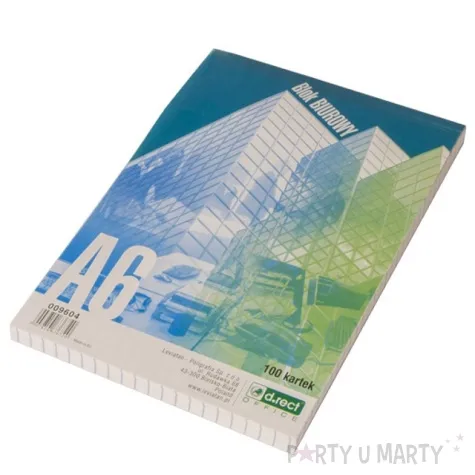 notatnik blok biurowy kratka a6 d rect 100 ark