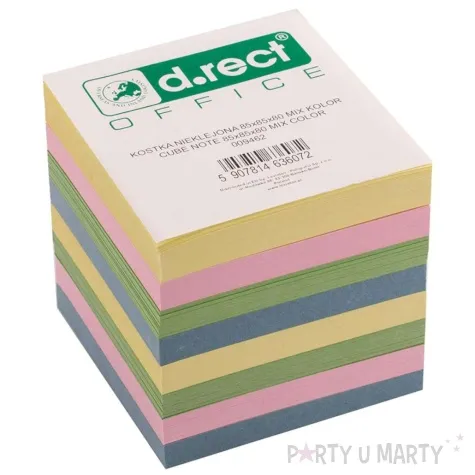 notes kostka nieklejona mix 85x85x80 d rect 800 szt