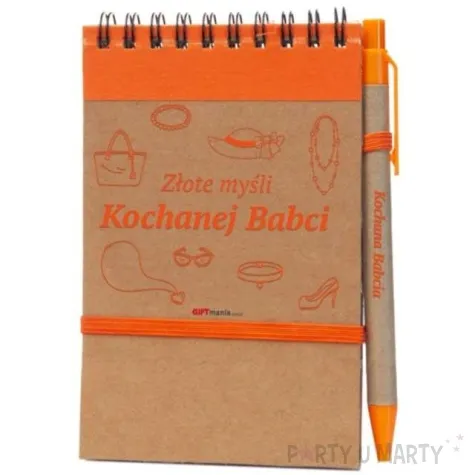 notes z olowkiem eko babcia pomaranczowy giftmania