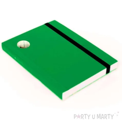 notes z olowkiem w kratke zielony kemis a6