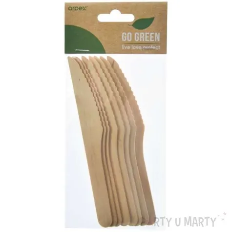 noze drewniane classic eko naturalne arpex 8 szt