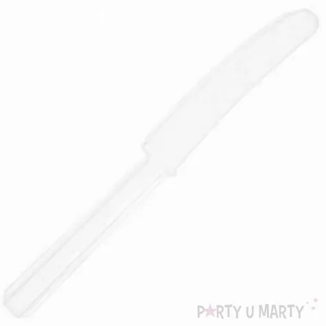 noze plastikowe biale amscan 17 cm 10 szt