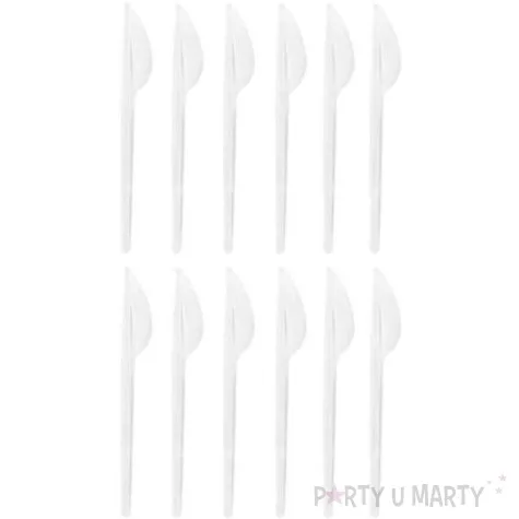 noze plastikowe classic biale ravi 12 szt