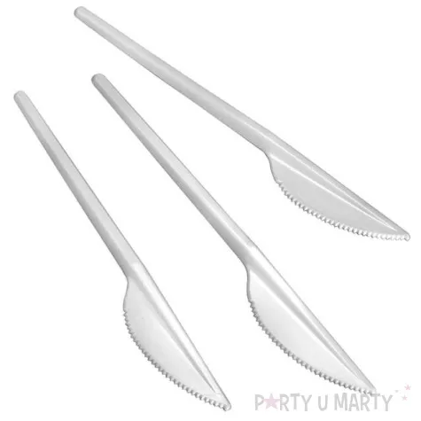 noze plastikowe classic biale ravi 12 szt