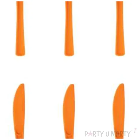 noze plastikowe classic pomaranczowe partypal 10 szt