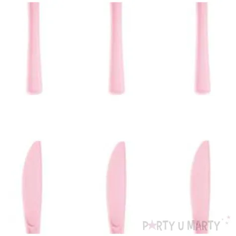 noze plastikowe classic rozowe partypal 10 szt