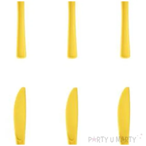 noze plastikowe classic zolte partypal 10 szt