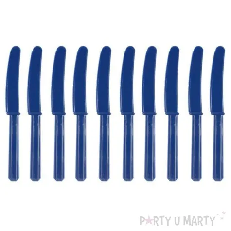 noze plastikowe granatowe amscan 17 cm 10 szt