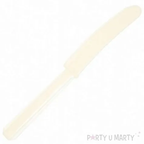 noze plastikowe kremowe amscan 17 cm 10 szt