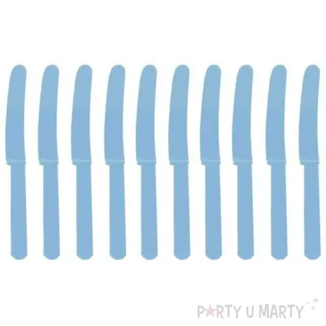 noze plastikowe niebieskie pudrowe amscan 17 cm 10 szt