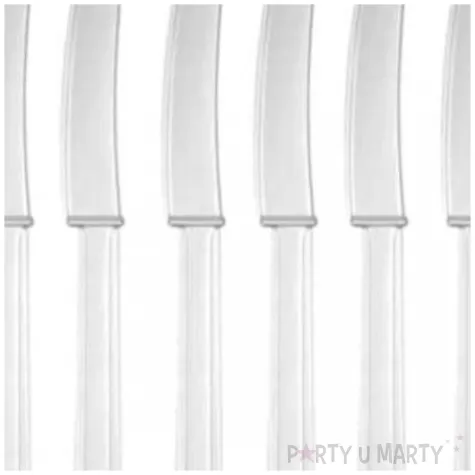 noze plastikowe przezroczyste amscan 17 cm 10 szt