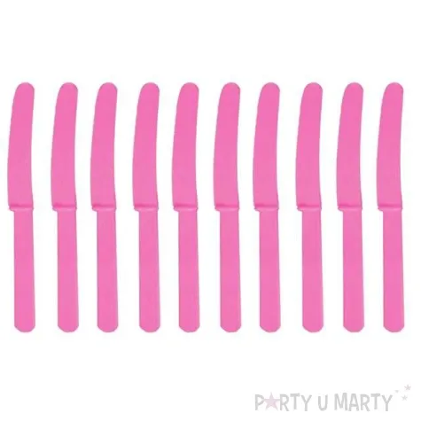 noze plastikowe rozowe amscan 17 cm 10 szt