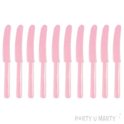 noze plastikowe rozowe jasne amscan 17 cm 10 szt