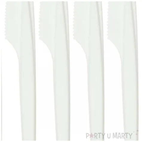 noze plastikowe wielorazowe arpex bialy 18 cm 8 szt