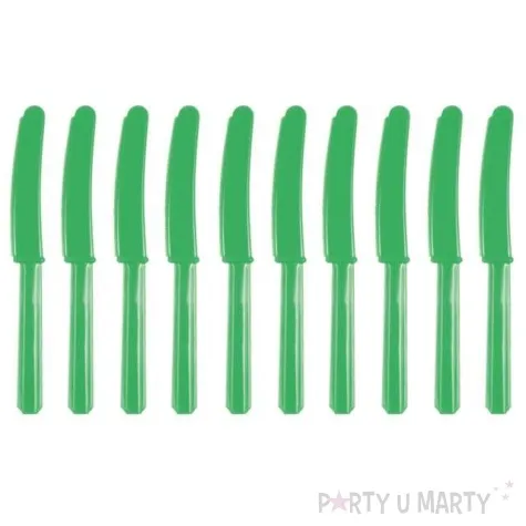 noze plastikowe zielone amscan 17 cm 10 szt
