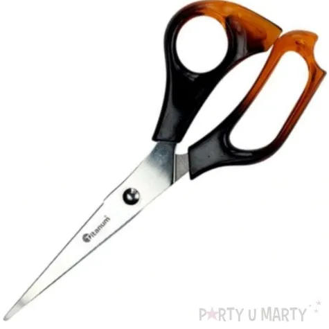 nozyczki ergonomiczne brazowe titanum 17 5 cm