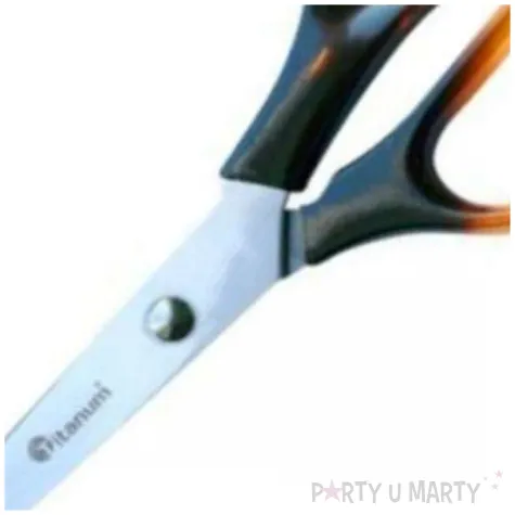 nozyczki ergonomiczne brazowe titanum 21 cm