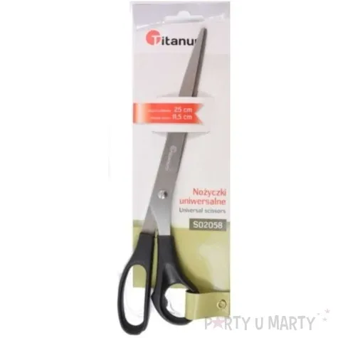 nozyczki uniwersalne czarne titanum 25 cm