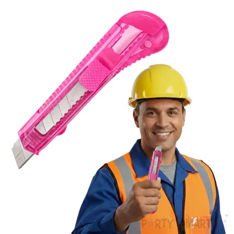 nozyk budowlany noz do tapet wysuwany rozowy 15 cm