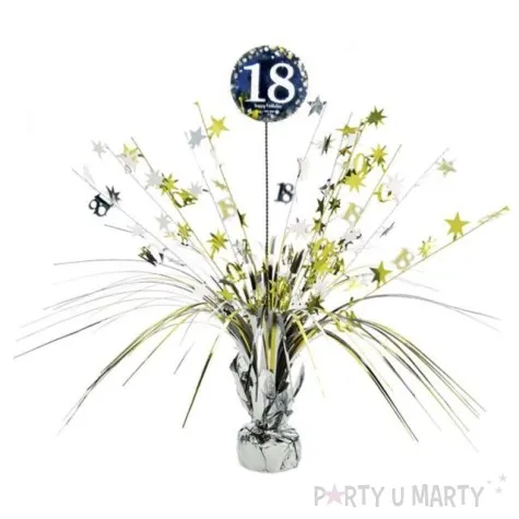 obciaznik do balonow bukiet 18 urodziny amscan srebrno zloty 250 g