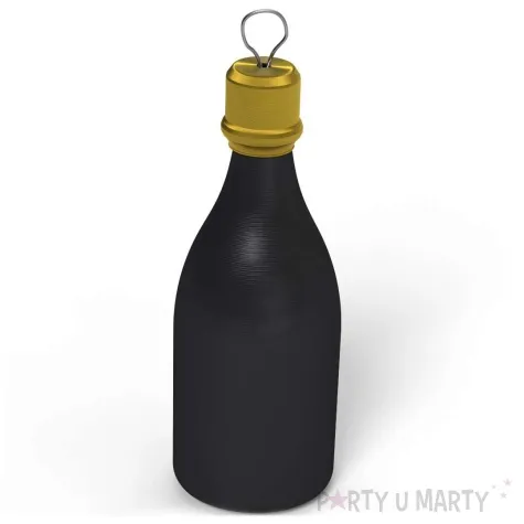 obciaznik do balonow butelka szampana czarny 120g