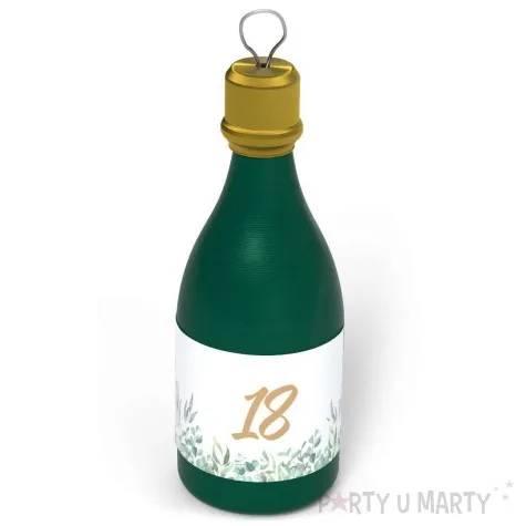 obciaznik do balonow butelka szampana liczba 18 eukaliptus beauty 120g