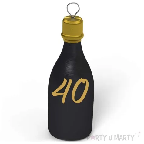 obciaznik do balonow butelka szampana liczba 40 czarny 120g
