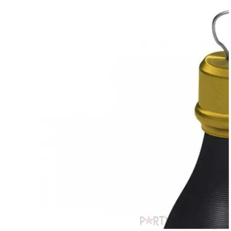 obciaznik do balonow butelka szampana liczba 70 czarny 120g