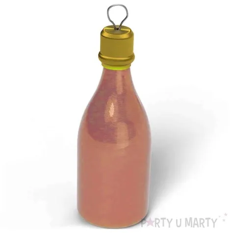 obciaznik do balonow butelka szampana rozowe zloto 120g